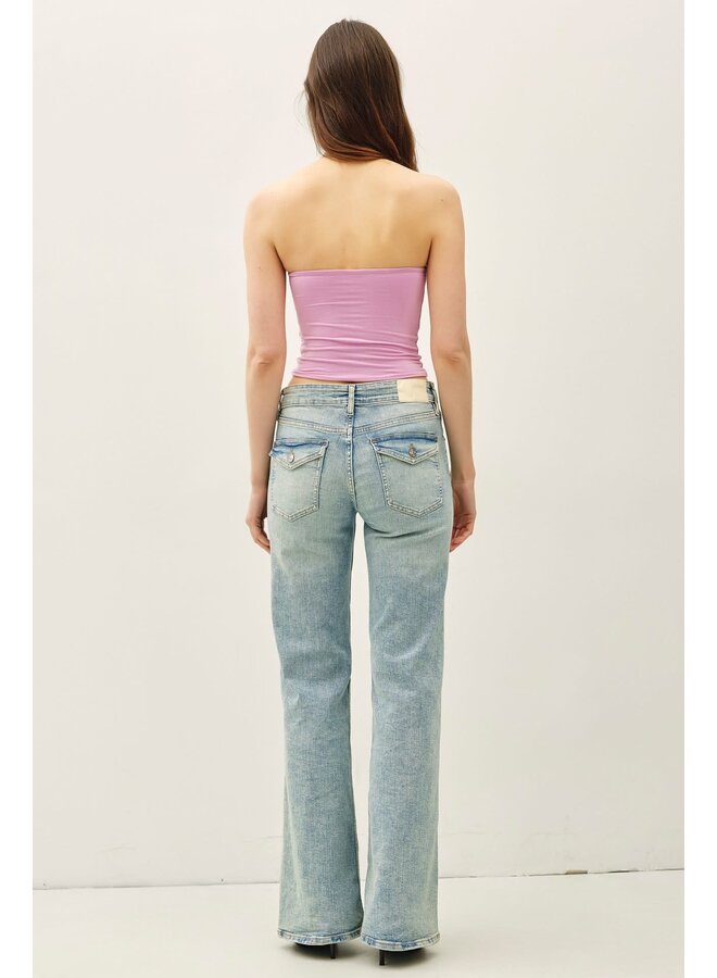 YES BASICALLY BANDEAU TOP-FONDANT PINK