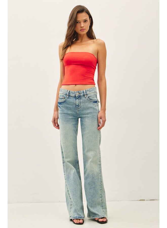 YES BASICALLY BANDEAU TOP-TOMATO