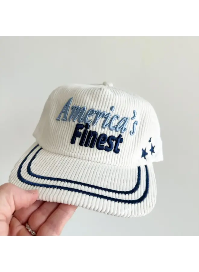 AMERICAS FINEST CORDUROY TRUCKER HAT