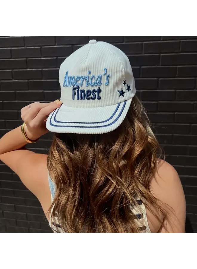 AMERICAS FINEST CORDUROY TRUCKER HAT