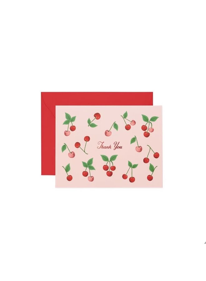 CHERRIES THANK YOU CARD
