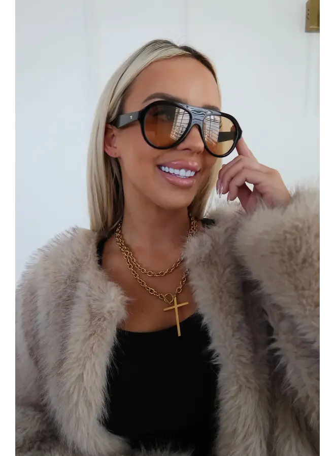NANI 18KGP WRAP AROUND CROSS NECKLACE