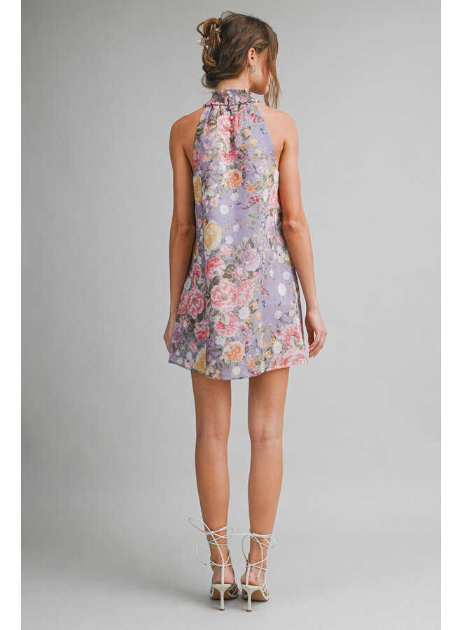 FIELDS OF LAVENDER HALTER DRESS