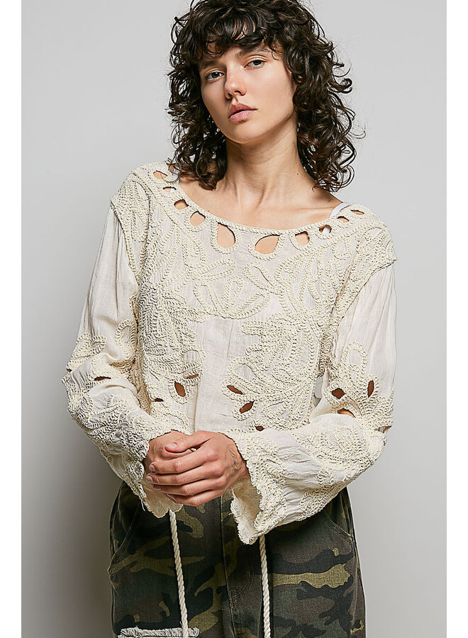 KNOT TODAY CROCHET CROPPED TOP