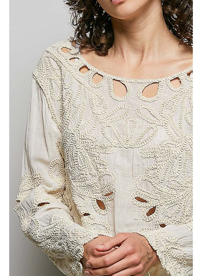KNOT TODAY CROCHET CROPPED TOP