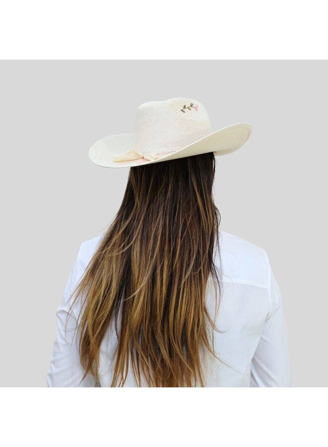GIULIANA STRAW COWBOY CROWN HAT