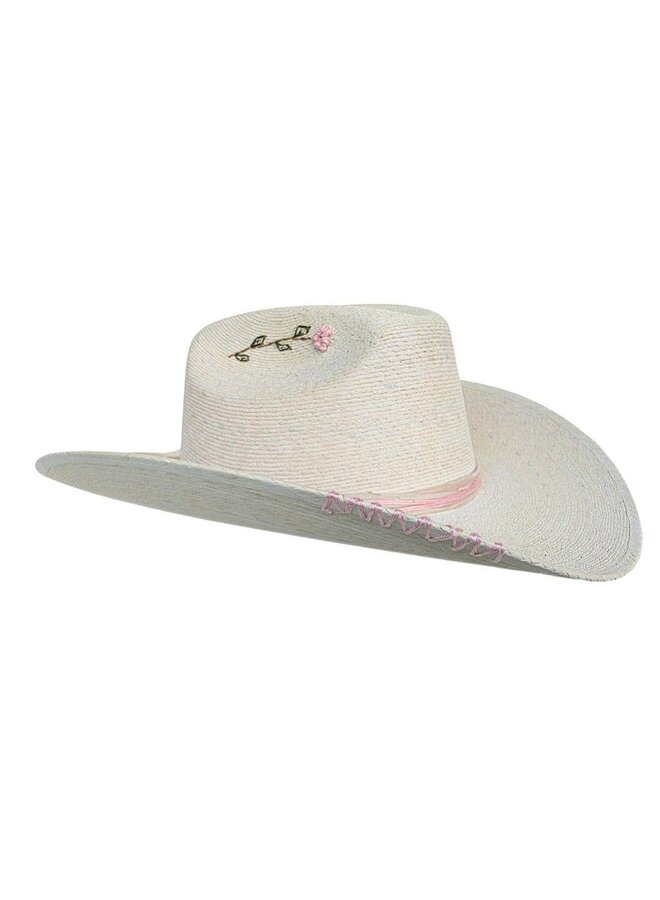 GIULIANA STRAW COWBOY CROWN HAT