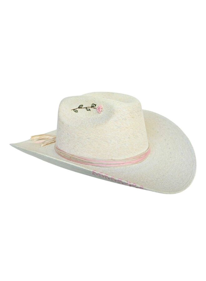 GIULIANA STRAW COWBOY CROWN HAT