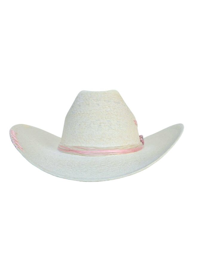 GIULIANA STRAW COWBOY CROWN HAT