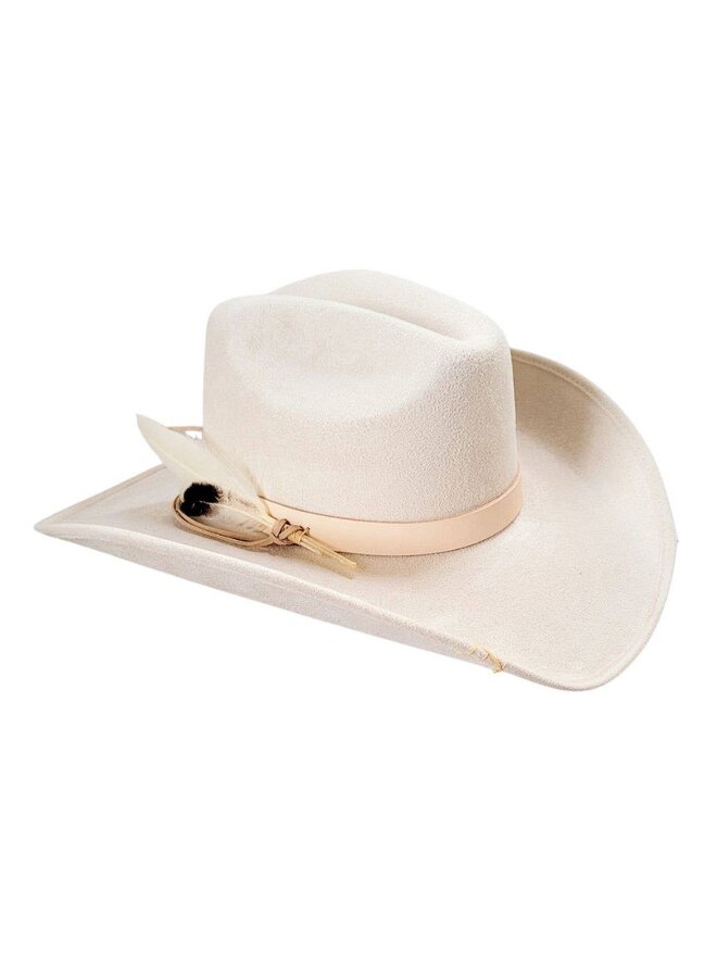 PAX COWBOY CROWN HAT-BEIGE