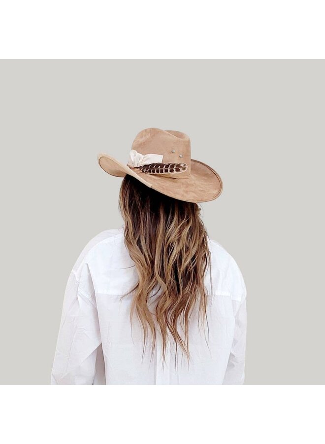JOEY COWBOY CROWN HAT-CAMEL