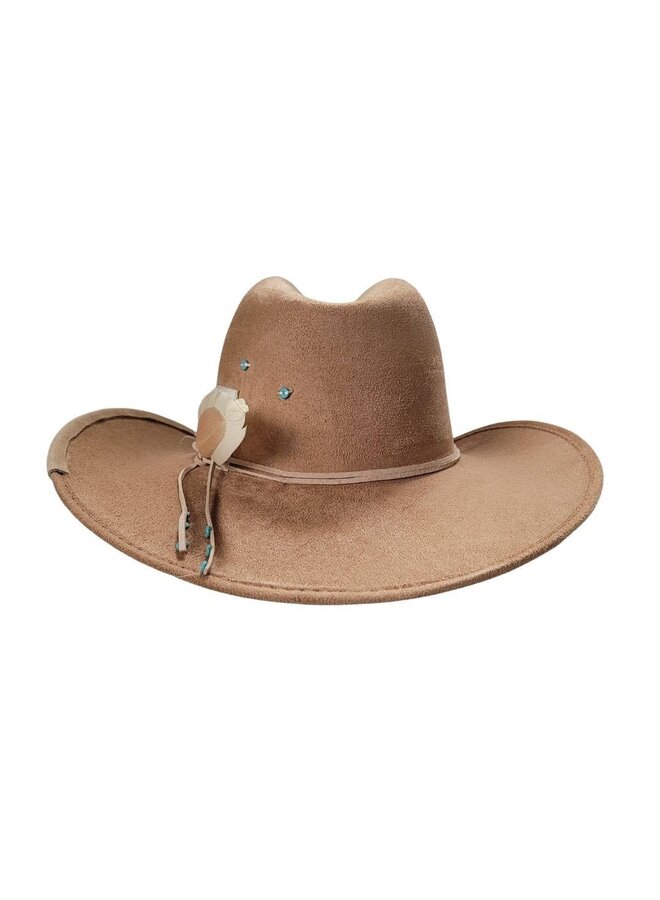 JOEY COWBOY CROWN HAT-CAMEL