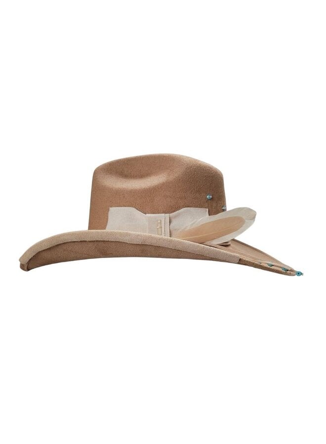 JOEY COWBOY CROWN HAT-CAMEL