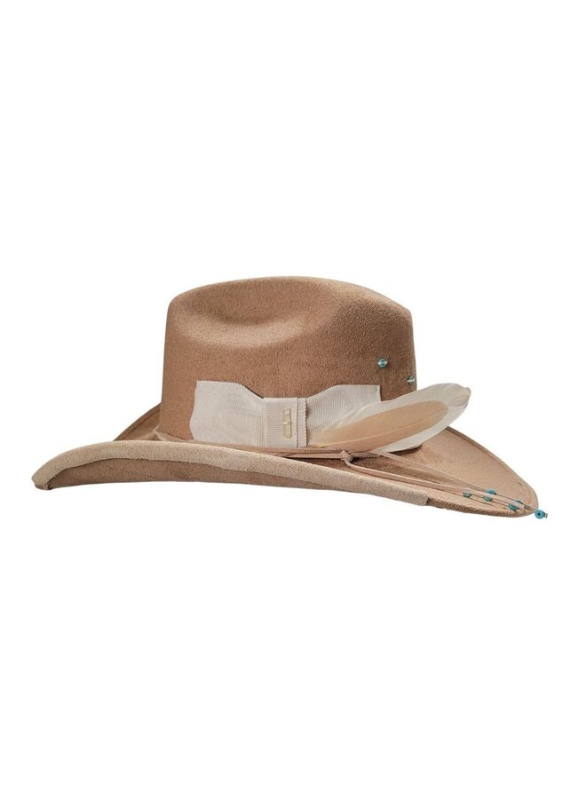 JOEY COWBOY CROWN HAT-CAMEL