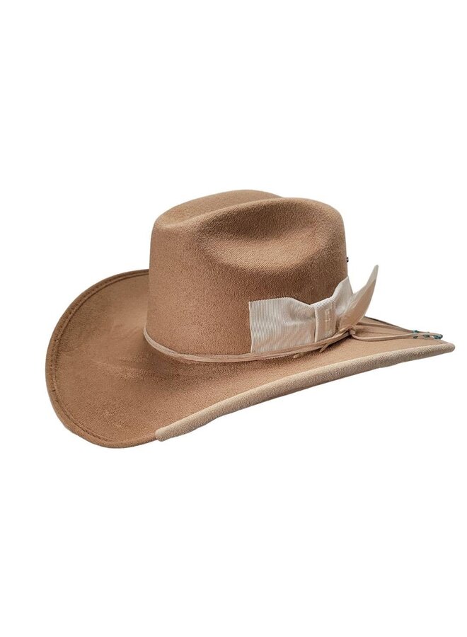 JOEY COWBOY CROWN HAT-CAMEL