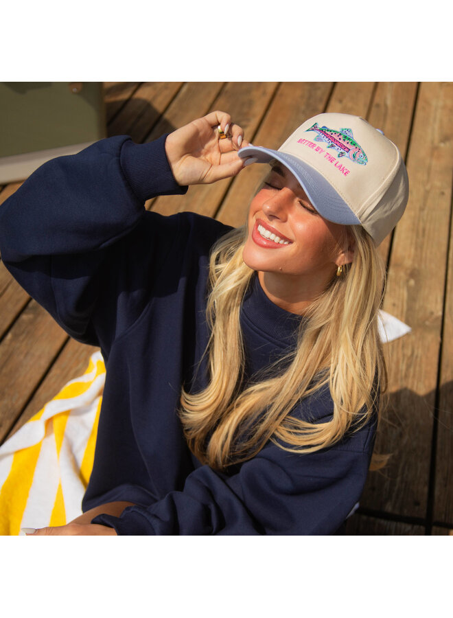 BETTER BY THE LAKE FISH TRUCKER HAT