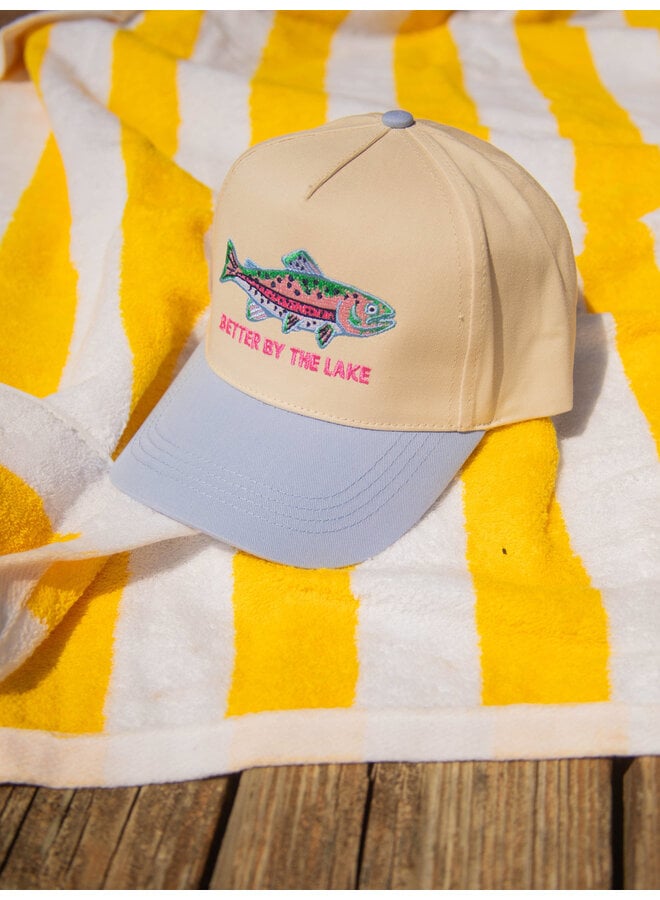 BETTER BY THE LAKE FISH TRUCKER HAT