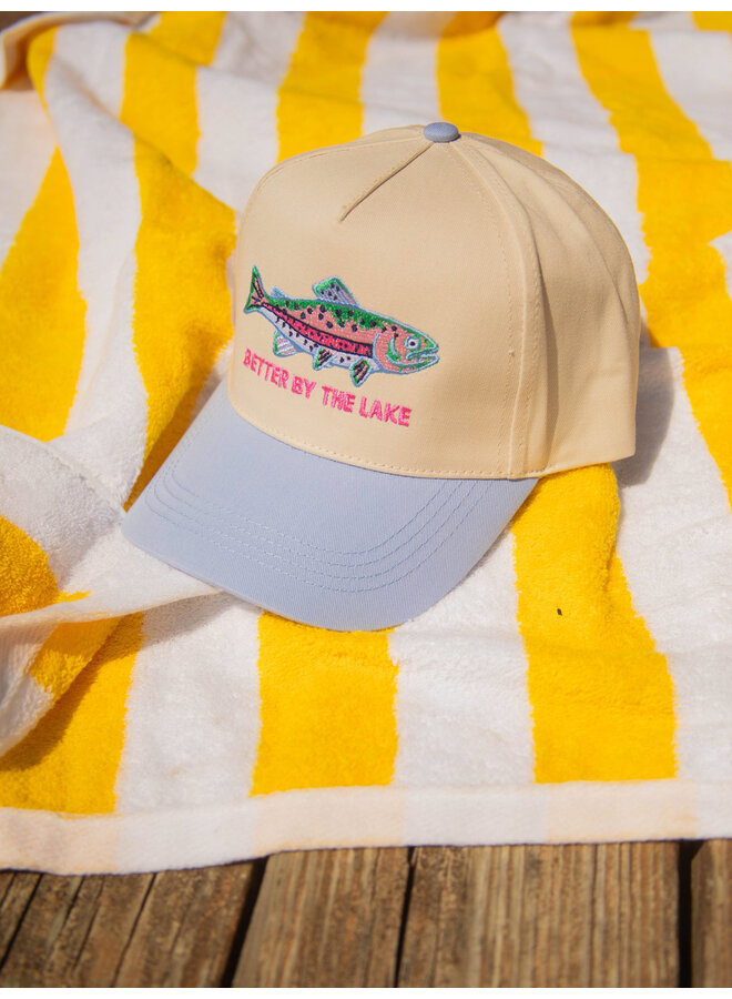 BETTER BY THE LAKE FISH TRUCKER HAT