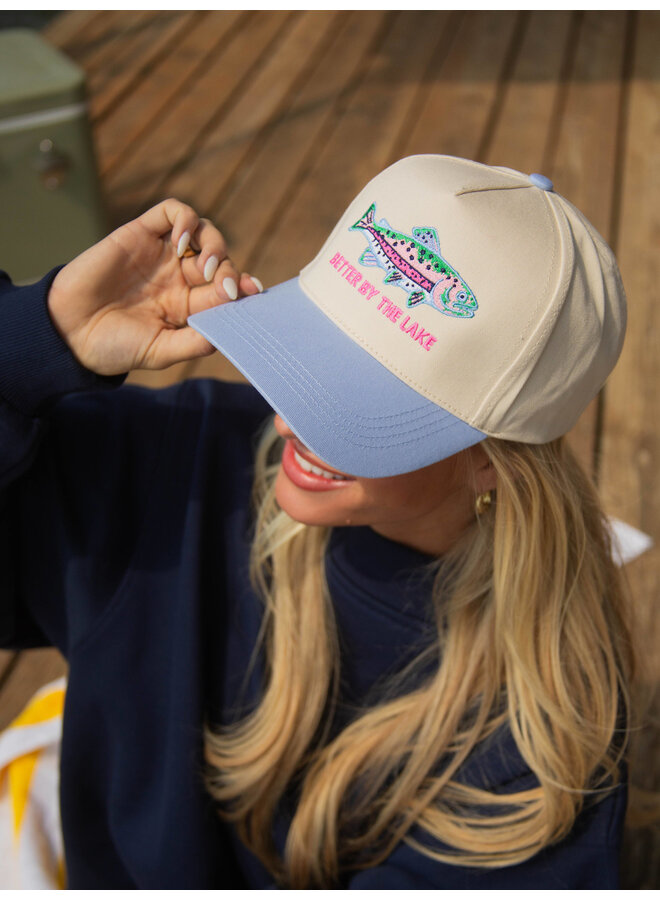 BETTER BY THE LAKE FISH TRUCKER HAT