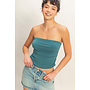 RUCHED BANDEAU TOP-DARK TEAL