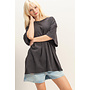 COMFORT CALLING OVERSIZED TOP-BLACK