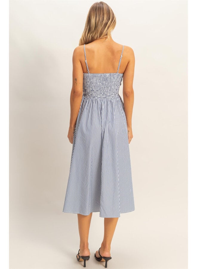 SUMMER LINENS & LINES DRESS