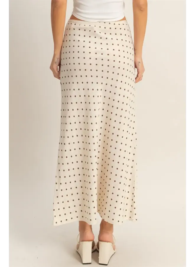 IT'S IN THE DOTS MIDI SKIRT