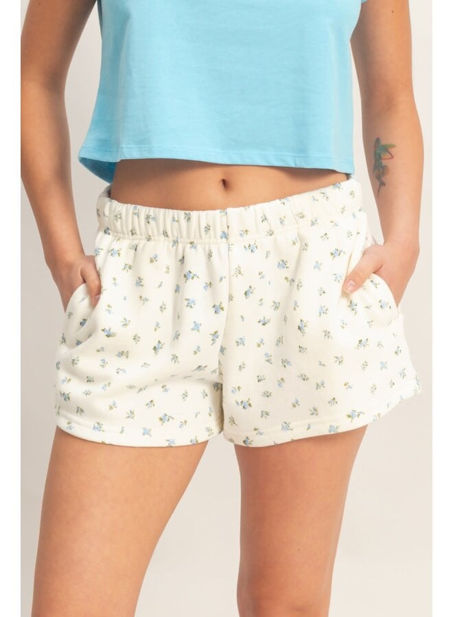 DITSY DOES IT FLORAL TERRY SHORTS