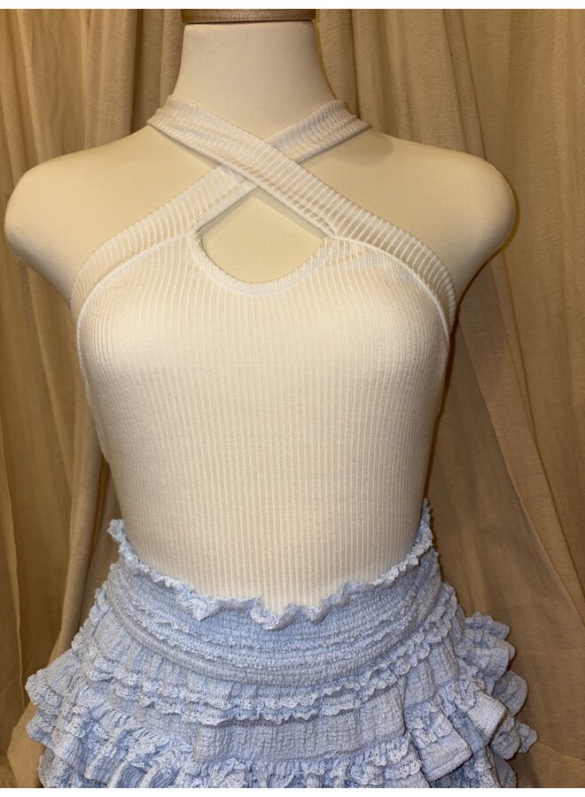 LASSIE CROSS NECK BODY SUIT