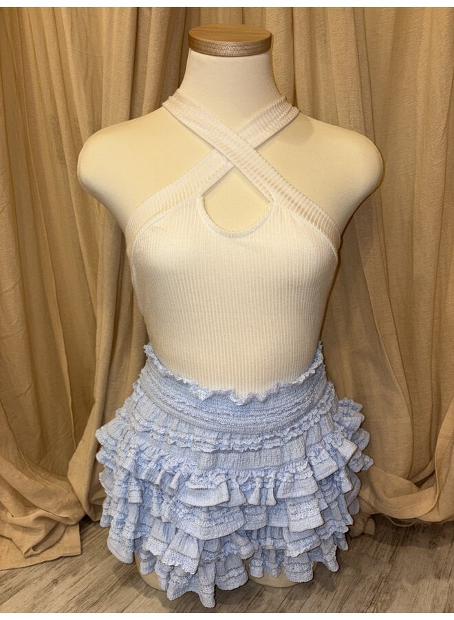 LASSIE CROSS NECK BODY SUIT