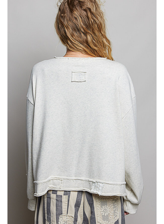 CROSS MY HEART TOP-OATMEAL