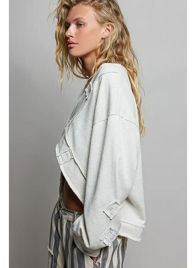 CROSS MY HEART TOP-OATMEAL