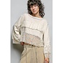 WHISPER IN THE WOODS LACE TOP-NATURAL