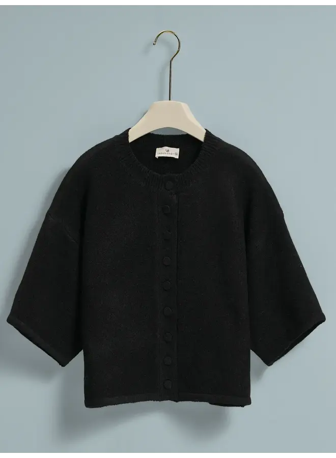 THE BOXY CARDIGAN-BLACK