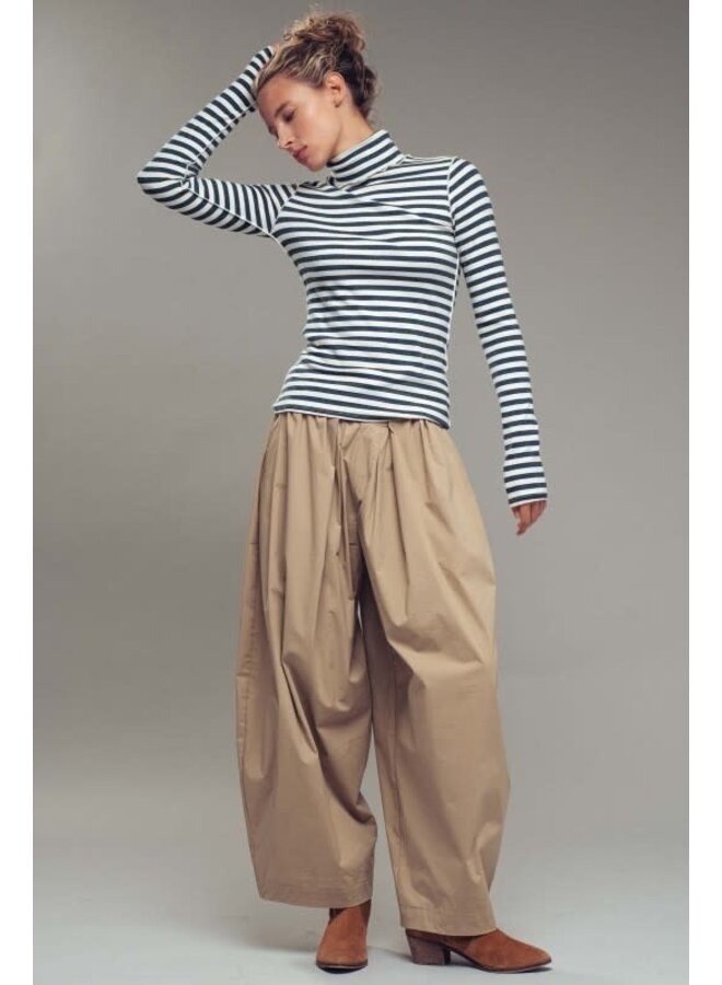 ALL IN STRIPES LONG SLEEVE TOP-IVORY/NAVY