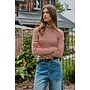 ALL IN STRIPES LONG SLEEVE TOP-IVORY/RUST