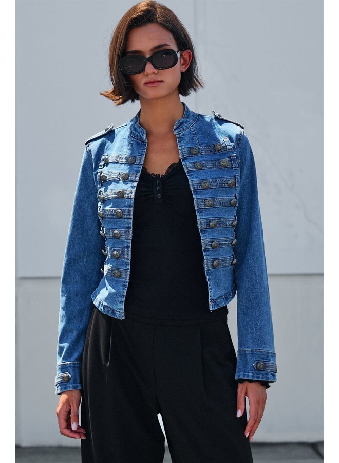 FEELING MILITARY DENIM JACKET