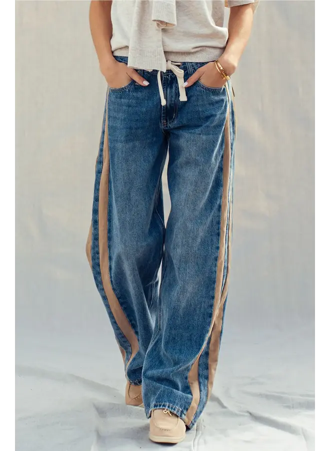 DOUBLE DOWN WIDE LEG DENIM JEAN