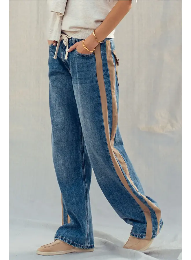DOUBLE DOWN WIDE LEG DENIM JEAN