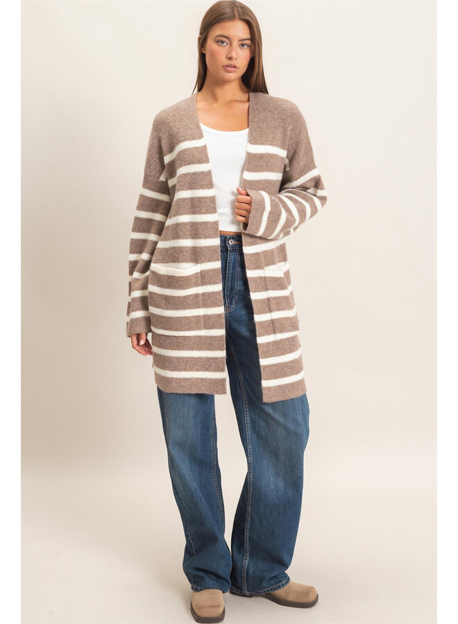 STRIPE IT AROUND CARDIGAN