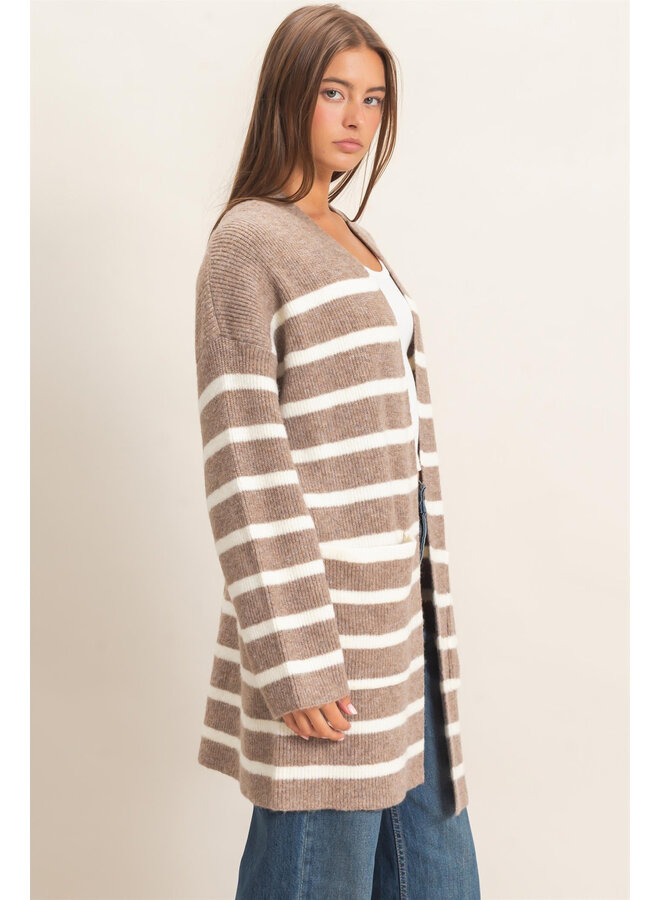STRIPE IT AROUND CARDIGAN