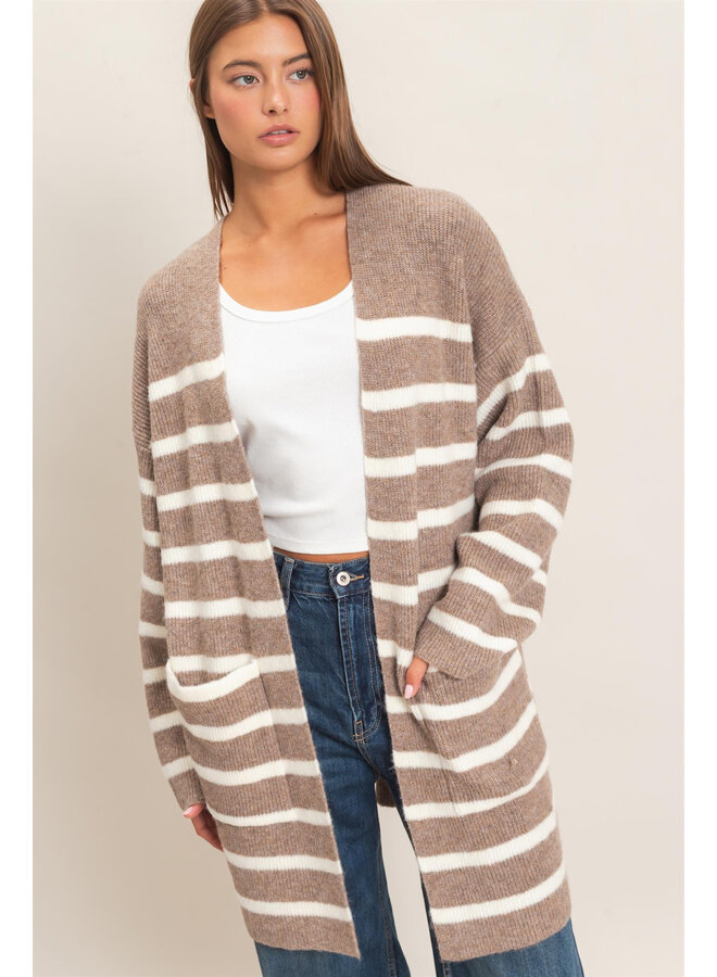 STRIPE IT AROUND CARDIGAN