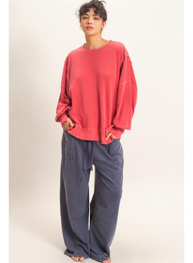 KEEPING IT CARGO SWEATSHIRT-RED