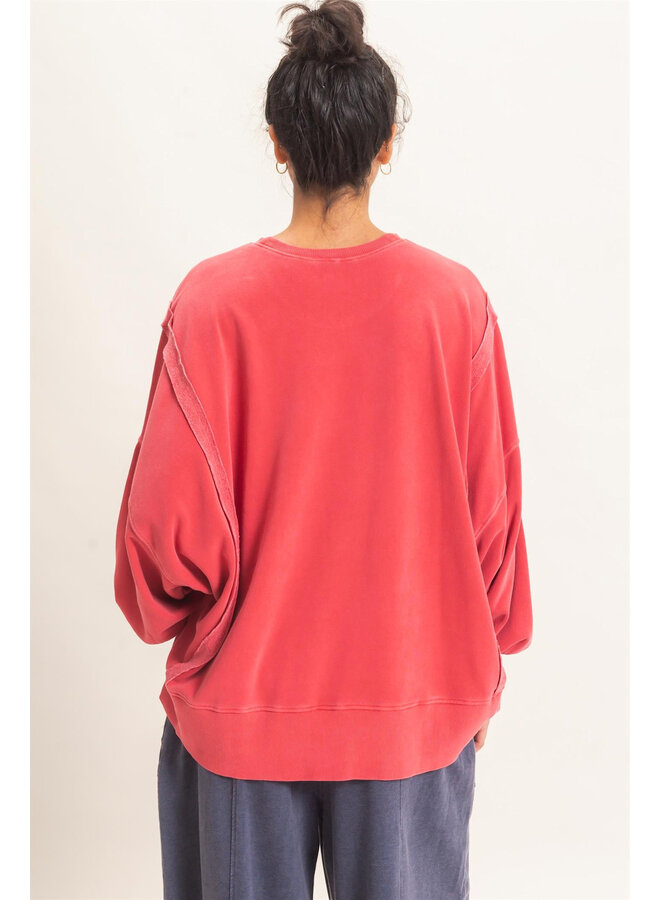 KEEPING IT CARGO SWEATSHIRT-RED
