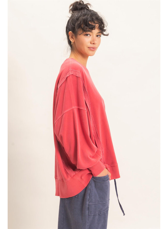 KEEPING IT CARGO SWEATSHIRT-RED