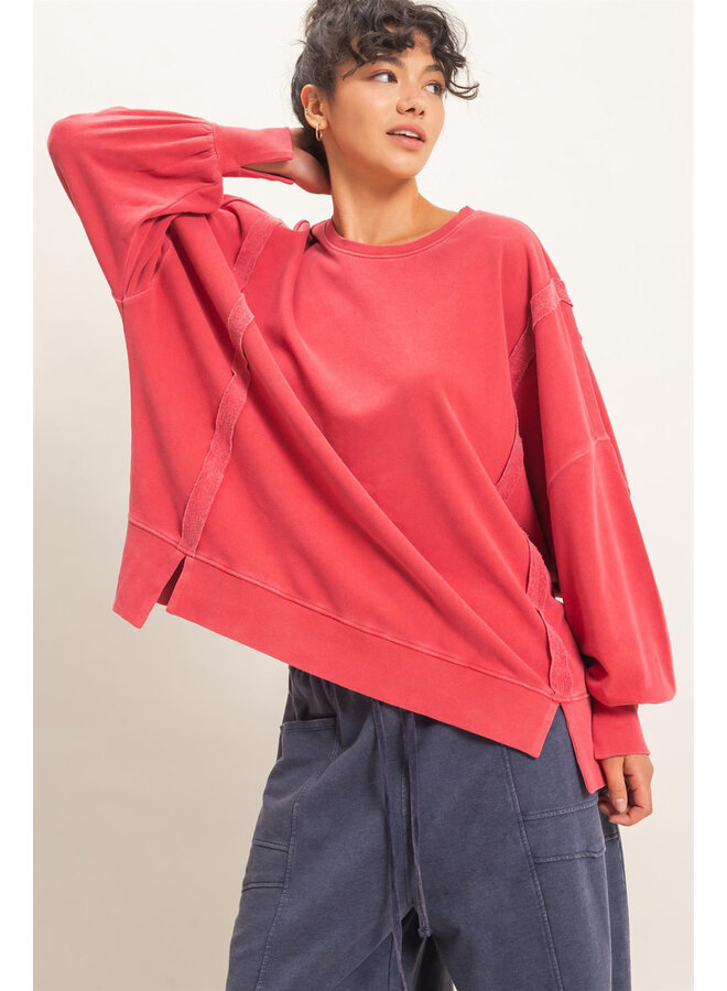 KEEPING IT CARGO SWEATSHIRT-RED