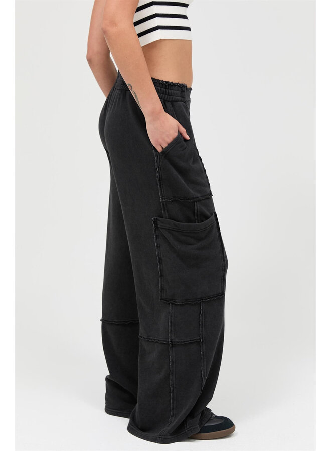 KEEPING IT CARGO SWEATPANTS-BLACK
