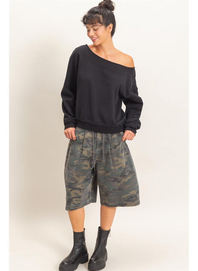 THE COZY CRUSH TOP-BLACK