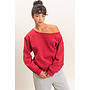 THE COZY CRUSH TOP-RED