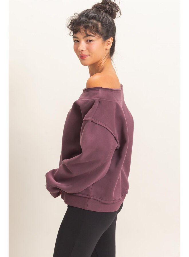 THE COZY CRUSH TOP-COCOA